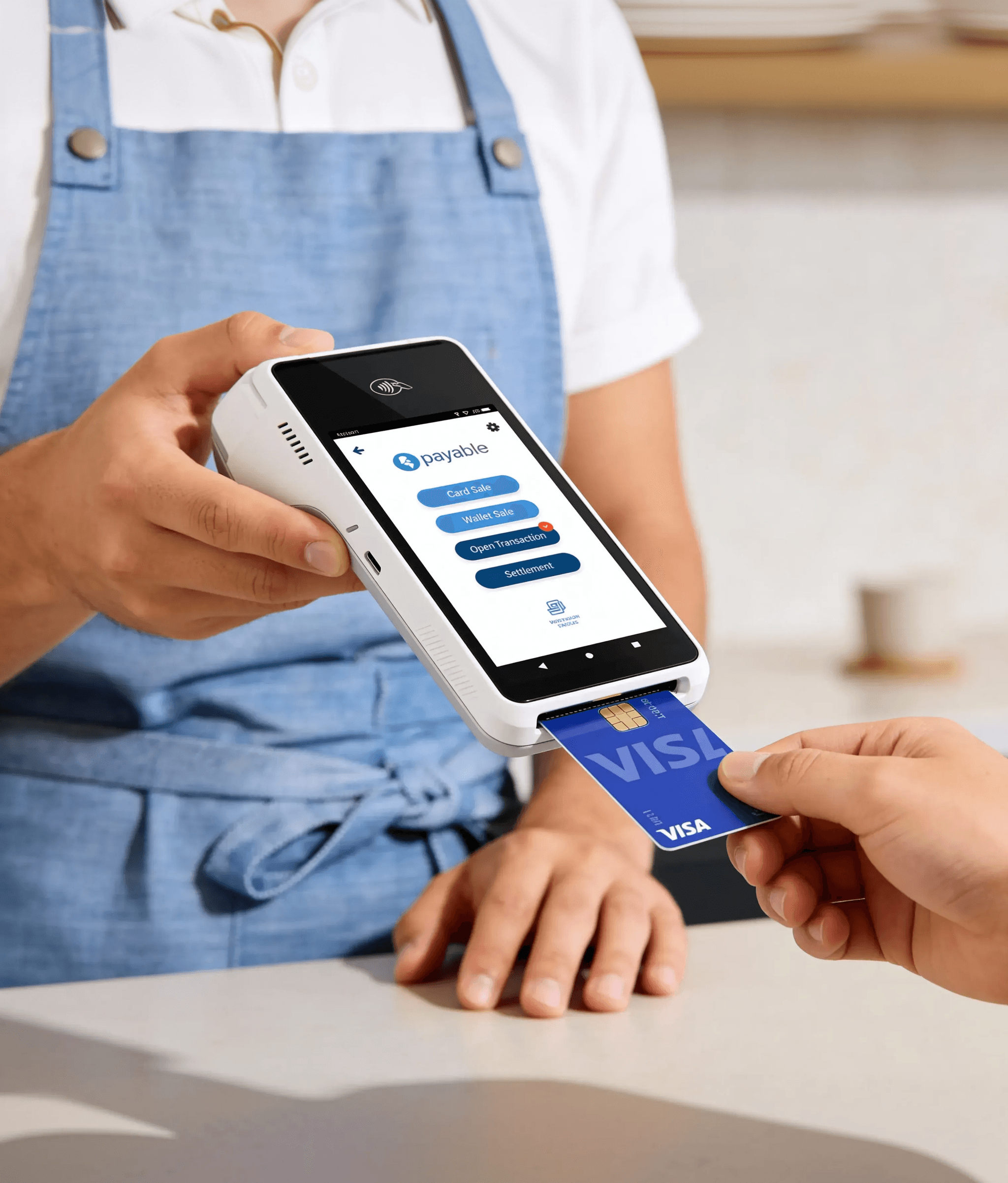 Chip card payment with PAYable terminal