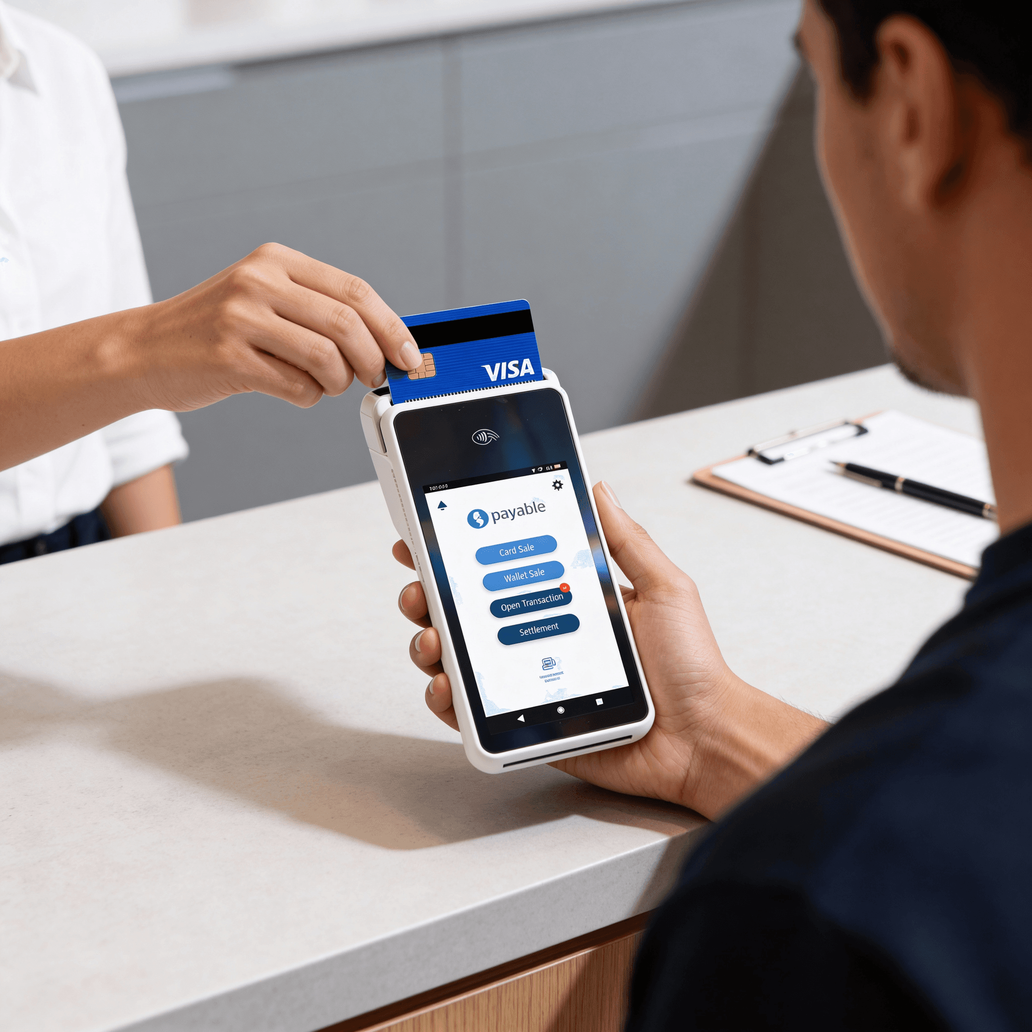 Swipe card payment with PAYable terminal